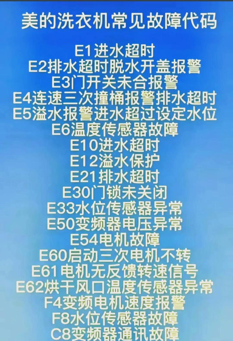 洗衣机故障码e1怎么处理